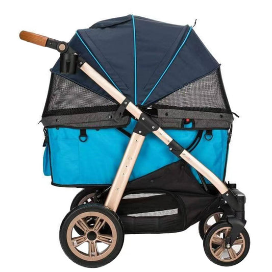 Manufacturer Outdoor Pet Stroller Portable Dog Trolley Travel Cat Carrier for USA