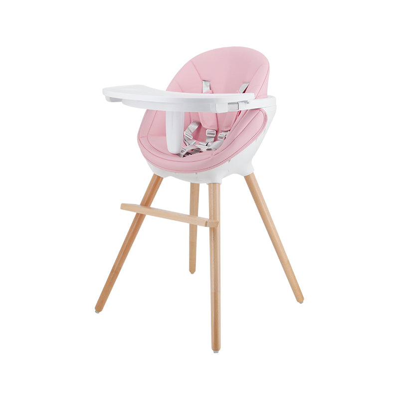 Foldable Moving Baby Chair Wood Baby Eating High Chair
