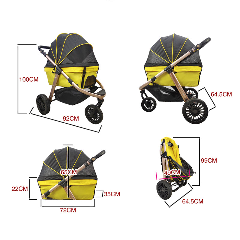 3 in 1 Detachable Pet Cat Small Dog Outing Bag Large Capacity Trolley Bag