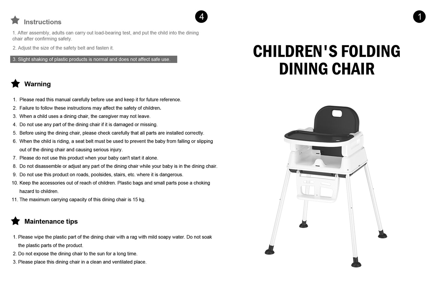 Factory Price New Baby Fold Up Modern High Chair Adjustable Baby Ergonomic Baby High Chair