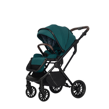 Luxury Stroller 3 in 1 High landscape Aluminum Frame Folding Double Pram Two Baskets Baby Carriage