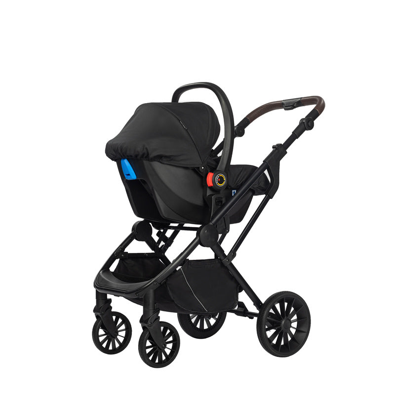 Luxury Stroller 3 in 1 High landscape Aluminum Frame Folding Double Pram Two Baskets Baby Carriage