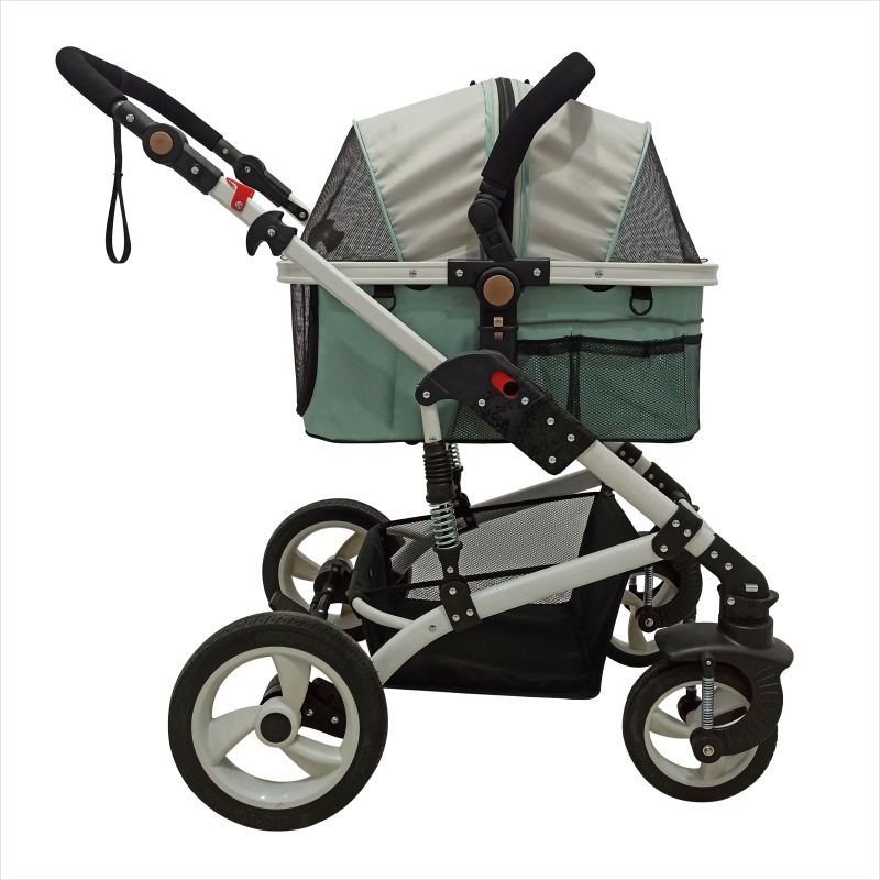 Dog Stroller Fold Pet Trolley Puppy Stroller Detachable Pet Carrier