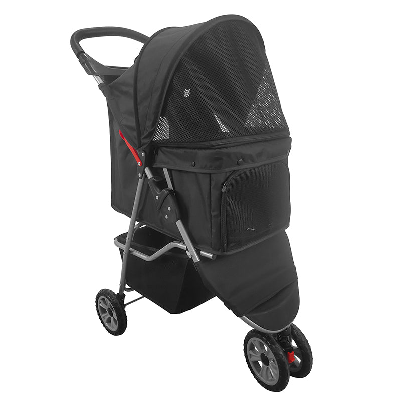 New Arrival Design Aluminum Frame 3 Wheel Pet Trolleys Cat Travel Stroller