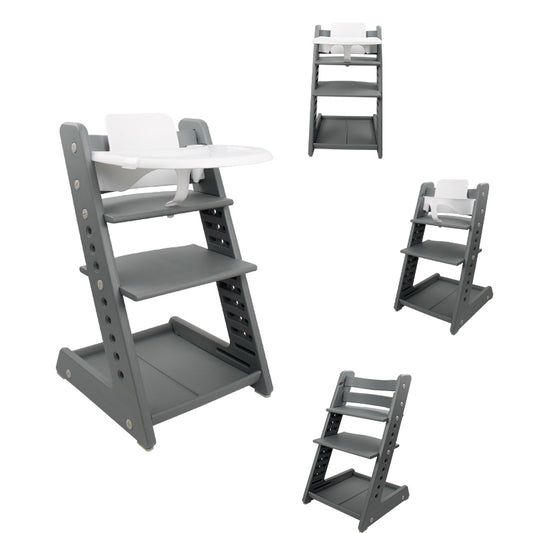 Plastic Children's High Chair Portable Baby Dining Growth Adjustment High Chair