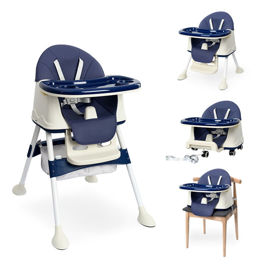 2024 Baby High Chair Aluminum Restaurant Folded Portable High Chair for Baby Food